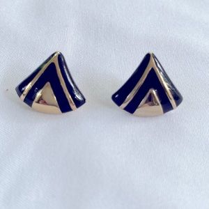 Avon Vintage Triangle Stud Earrings
